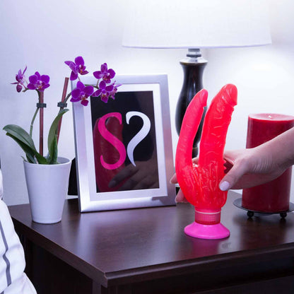 Wall Bangers Waterproof Double Penetrator Suction Cup Vibrator