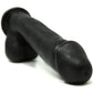 Basix Realistic Large Black ( Or White)  Dildo with Suction Cup 12 inch