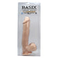Basix Realistic Large Black ( Or White)  Dildo with Suction Cup 12 inch