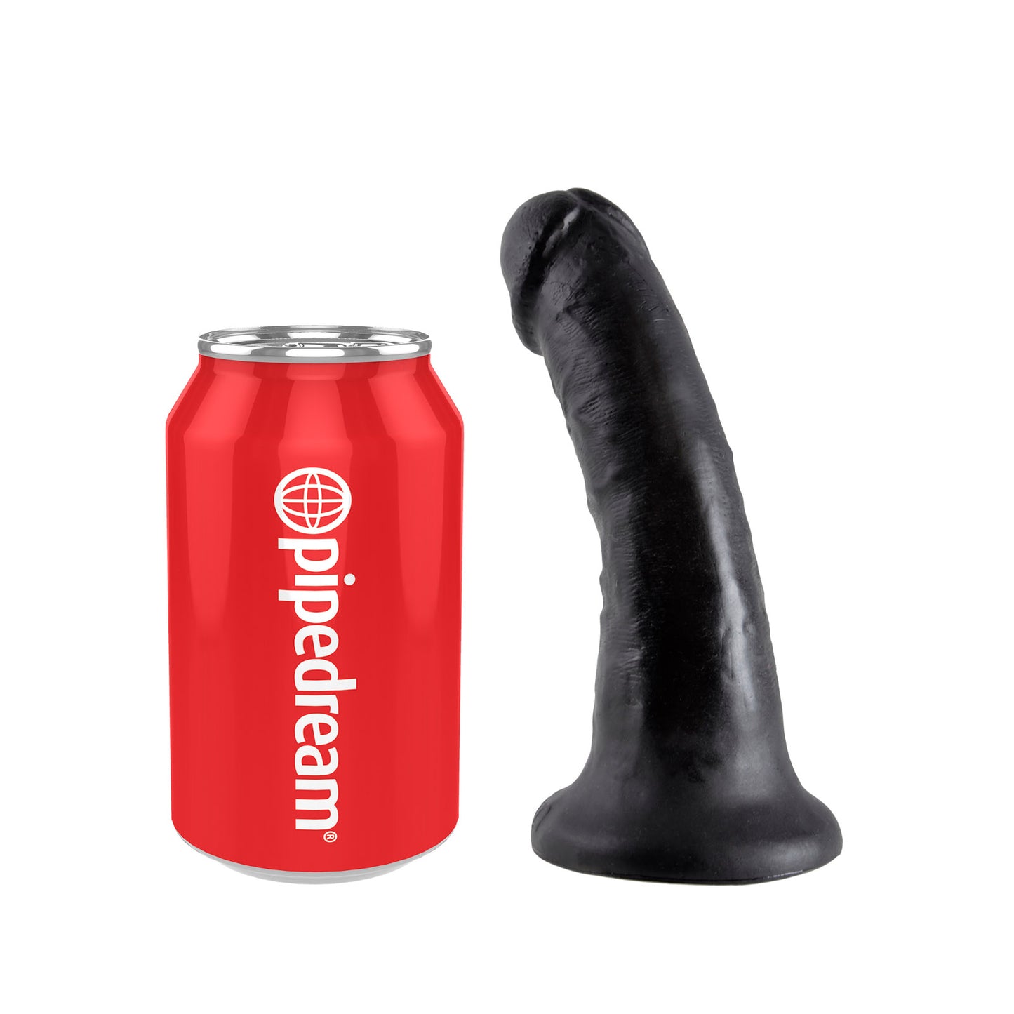 King Cock Ultra Realistic 6 Inch Black Dildo With Suction Cup