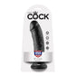 King Cock Ultra Realistic 8 Inch Black Dildo With Suction Cup