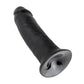 King Cock Ultra Realistic 10 Inch Black Suction Cup  Dildo