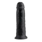 King Cock Ultra Realistic 10 Inch Black Suction Cup  Dildo