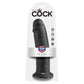 King Cock Ultra Realistic 10 Inch Black Suction Cup  Dildo