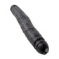 King Cock Ultra Realistic 12 Inch Black Slim Double Dildo
