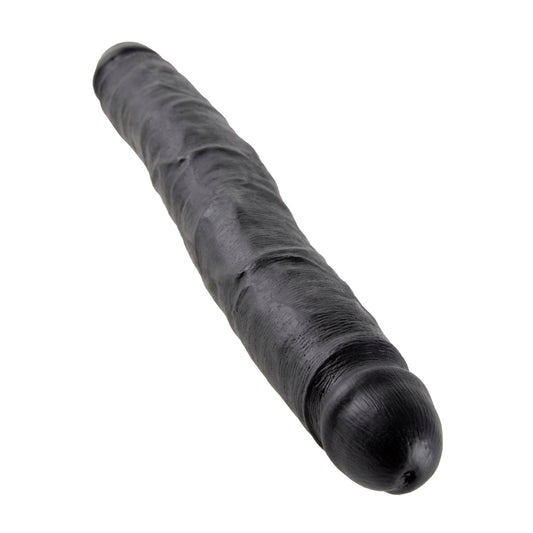 King Cock Ultra Realistic 12 Inch Black Slim Double Dildo