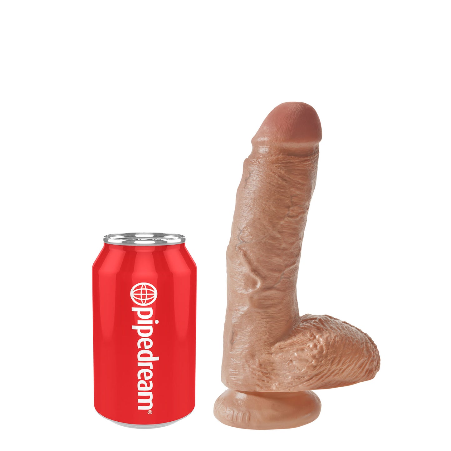 King Cock Ultra Realistic 8 Inch Suction Cup Dildo With Balls