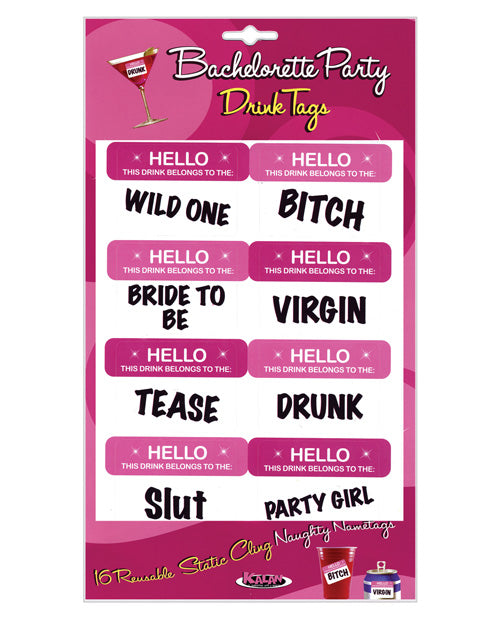 Bachelorette Party Drink Tags