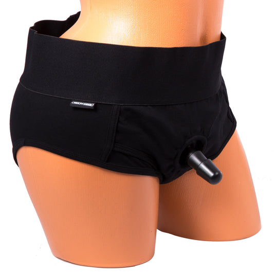 Doc Johnson Vac-U-Lock Panty Harness With Plug - S/M and L/XL