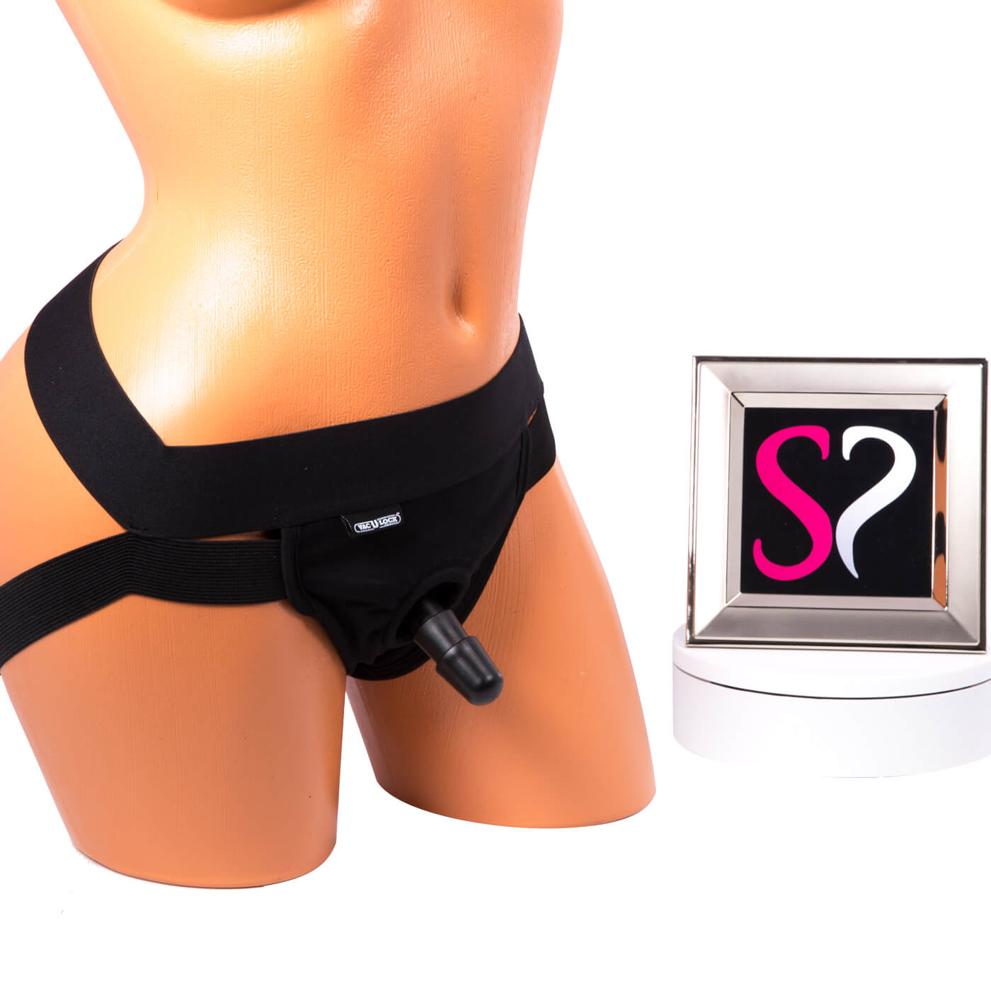 Vac-U-Lock Dual-Strap Panty Adjustable Harness With Plug - Two Size Options!