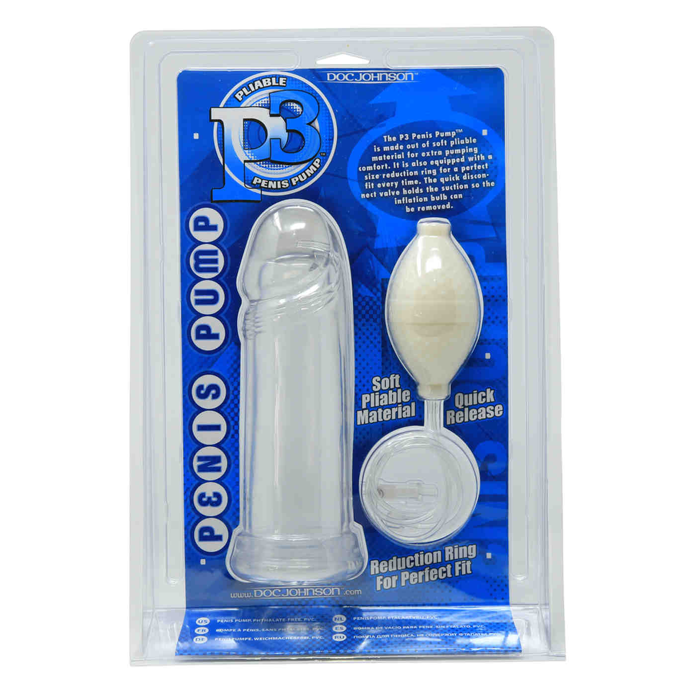 Doc Johnson P3 Clear Penis Pump