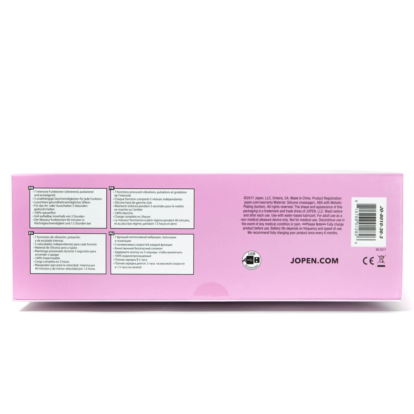 Jopen Amour 7 Function USB Rechargeable Vibrating Wand