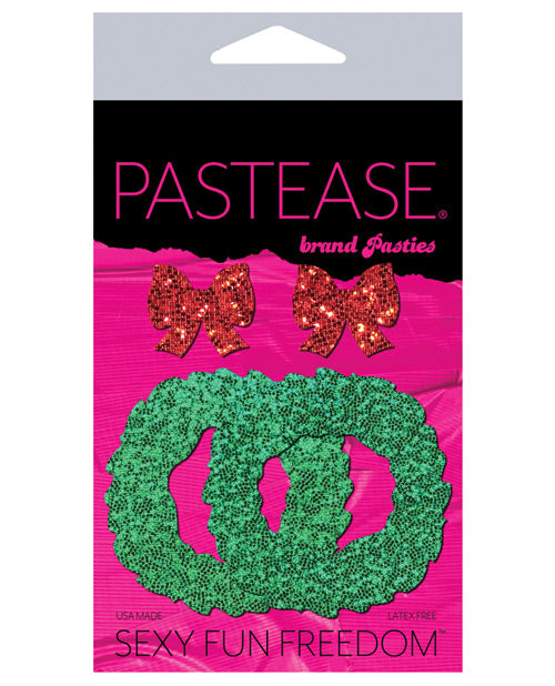 Pastease Glitter Wreath w/Bow Nipple Covers