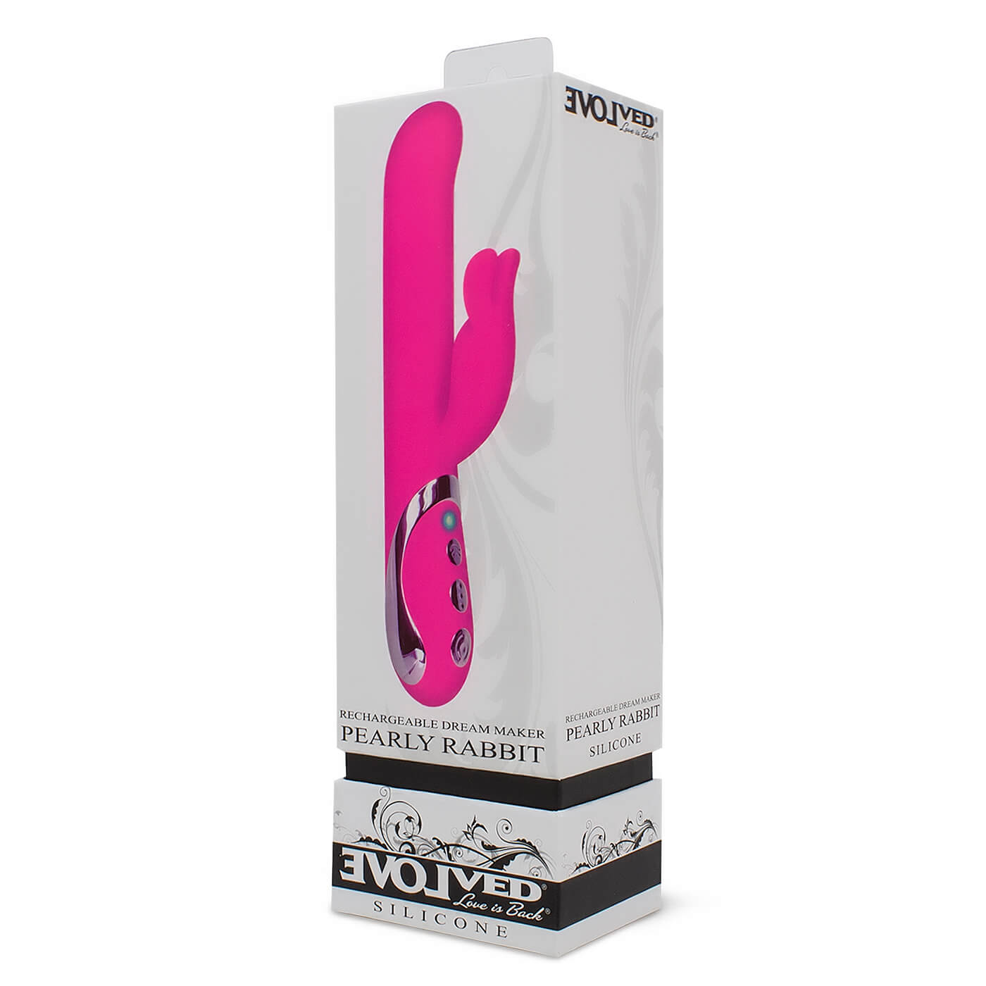 Evolved Novelties Pearly USB Rechargeable 5 Function Extra Quiet Rabbit Vibrator