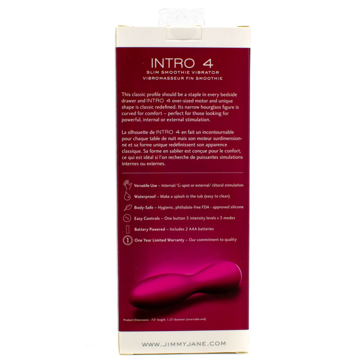 Jimmyjane Intro 4 Luxury Waterproof Silicone Vibrator