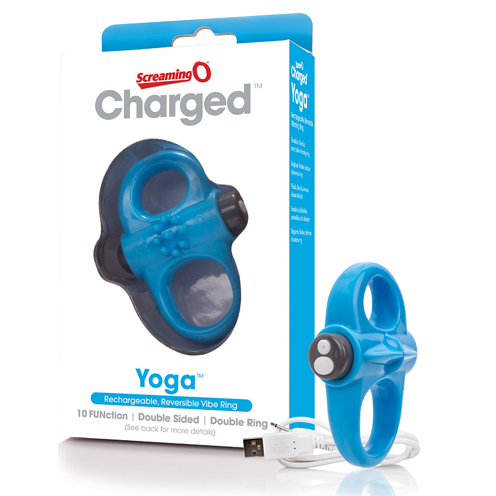 Screaming O Charged Yoga Ring 10 Function USB Rechargeable Vibrating Cock Ring