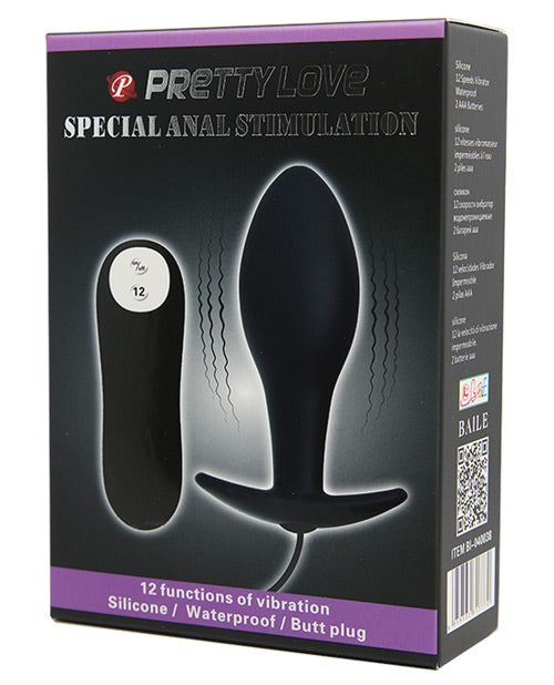 Pretty Love Vibrating Bulb Shaped Butt Plug