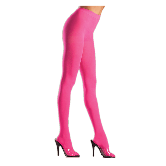 Opaque Nylon Pantyhose Neon Pink