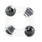 Magnetic Power Double Cock Ring in Clear by  California Exotics -  - 1