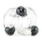 Magnetic Power Double Cock Ring in Clear by  California Exotics -  - 3