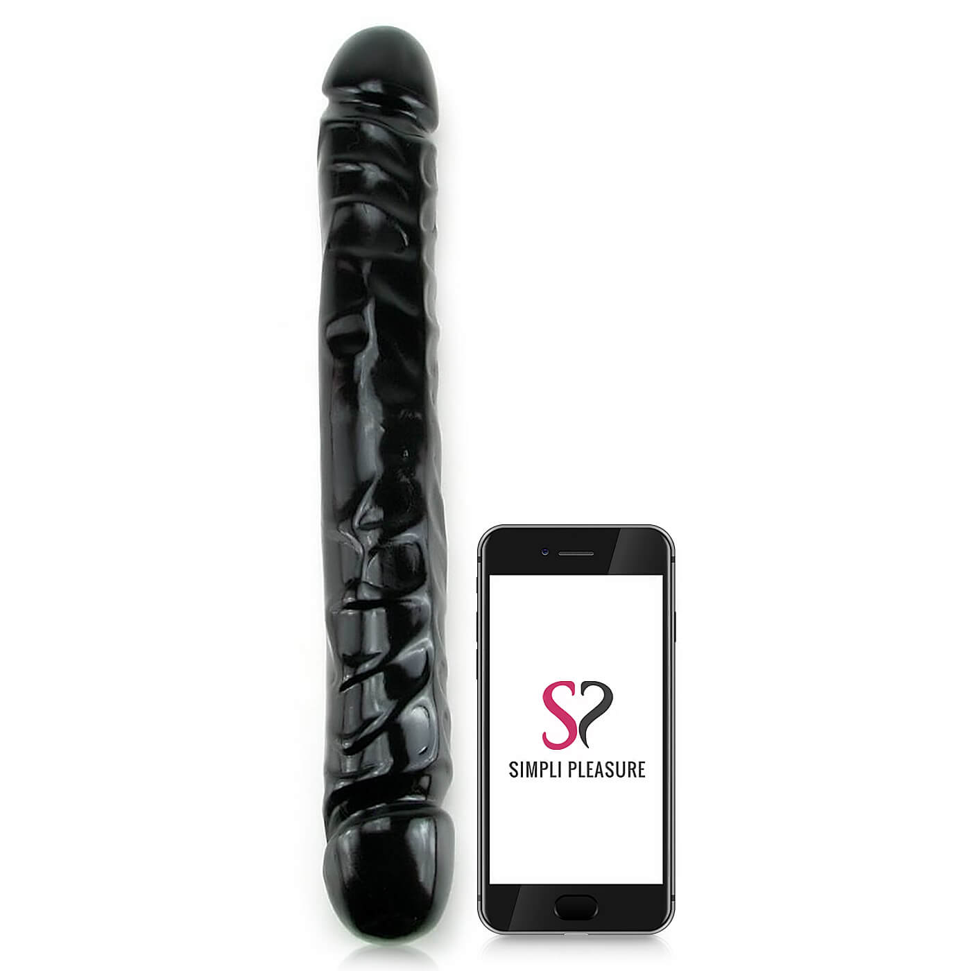 Doc Johnson Jr. Double Header 12 Inch Black Bender Dildo