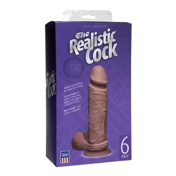 Doc Johnson Realistic UR3 6 Inch Brown Dildo