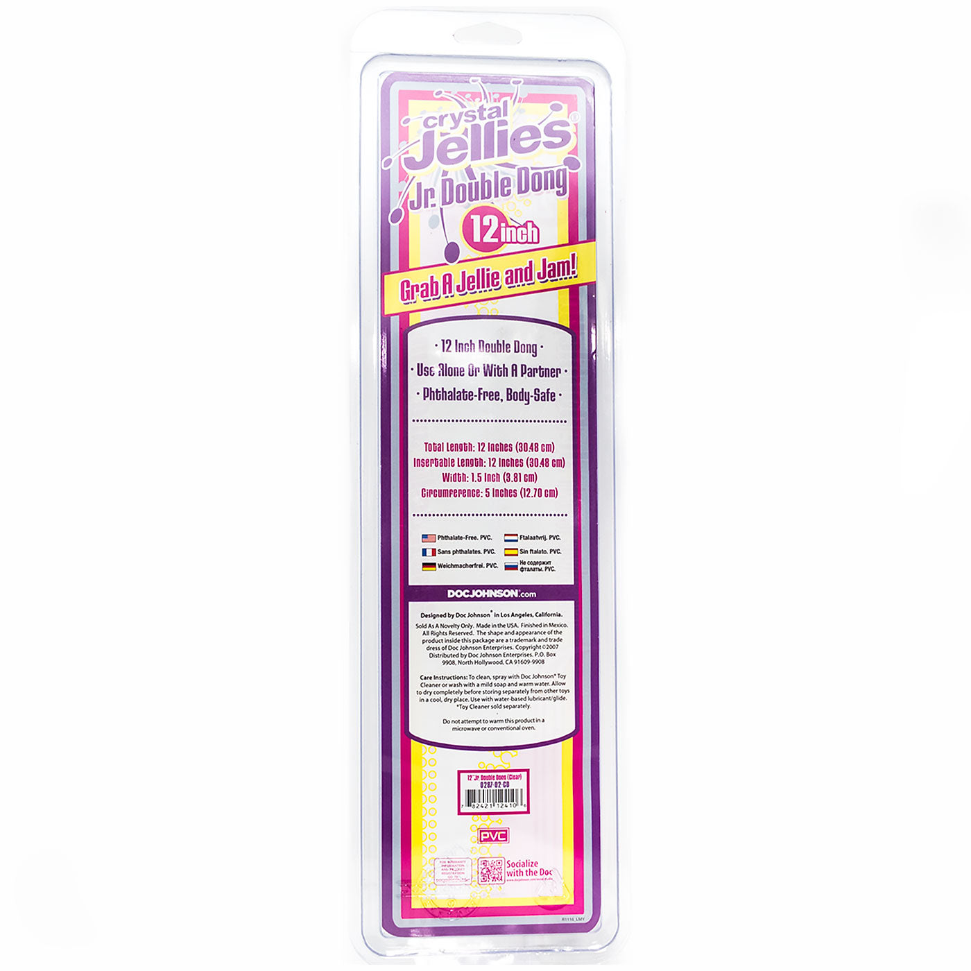 Doc Johnson Crystal Jellies 12 Inch Realistic Double Dildo