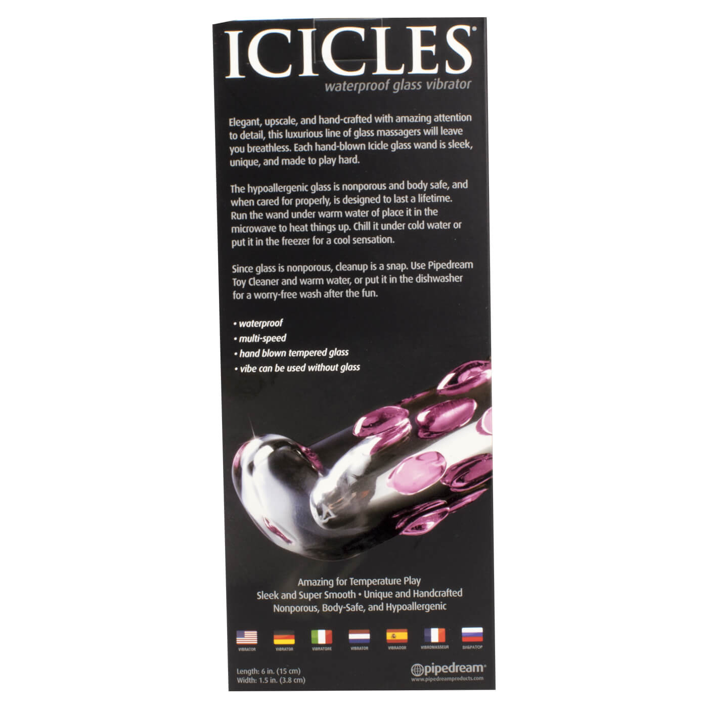 Icicles No. 19 Vibrating Glass Dildo