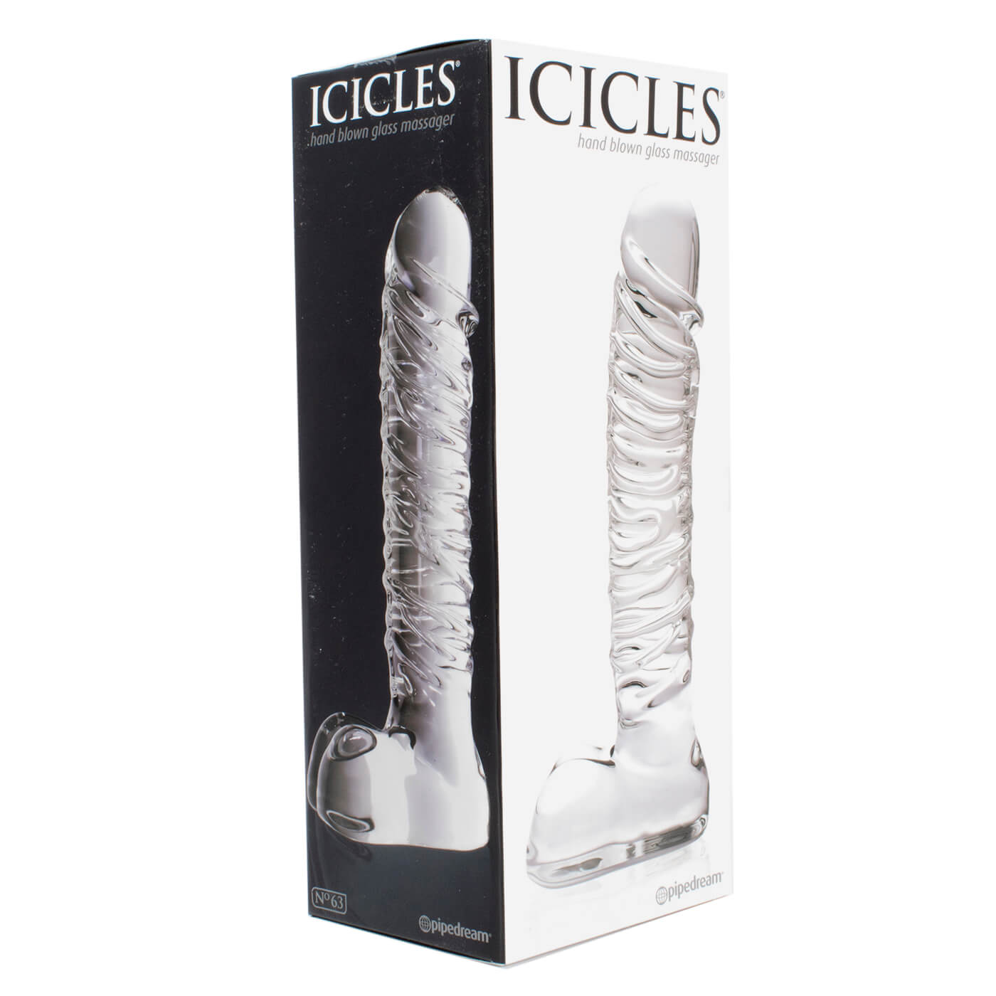Icicles No. 63 Textured Swirly Glass Dildo