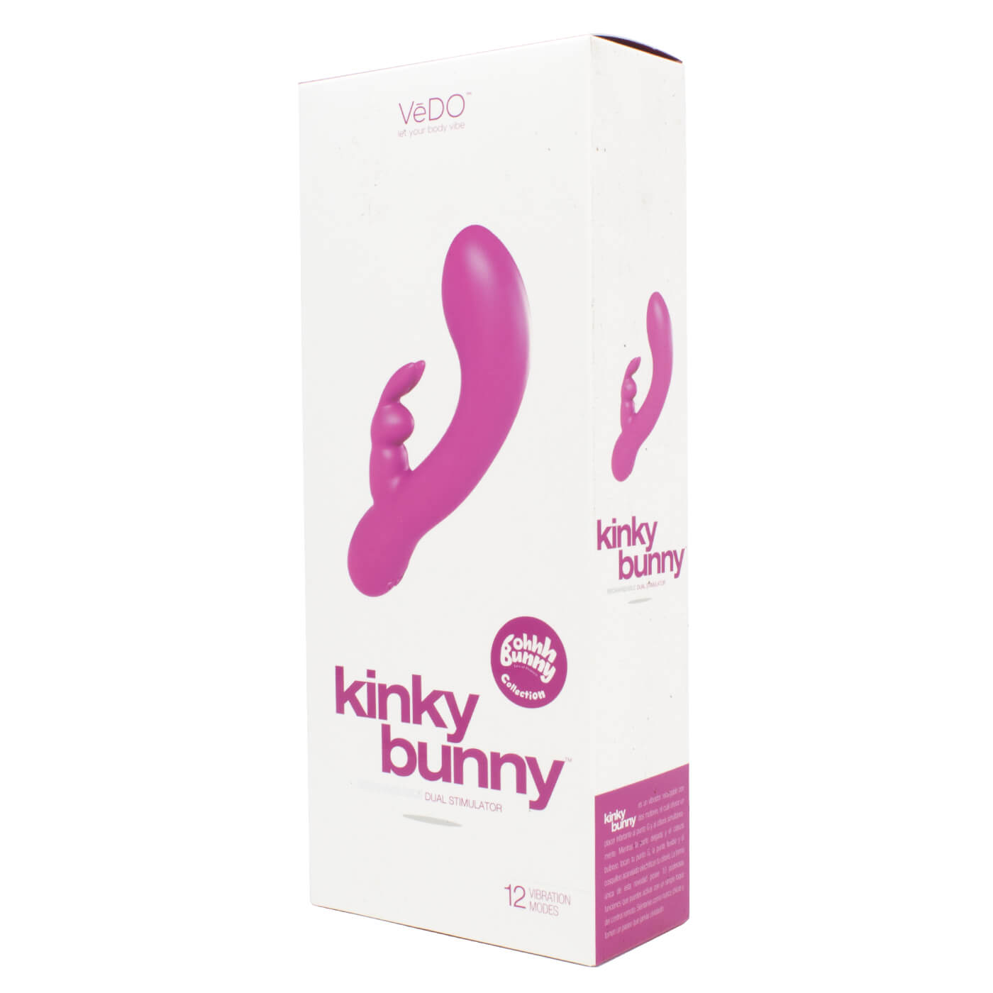 VeDO Kinky Bunny 12 Function Dual Motor USB Rechargeable G-Spot Rabbit Vibrator