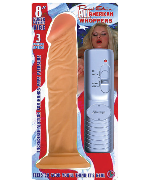 Real Skin All American Whoppers 8" Vibrating Dong