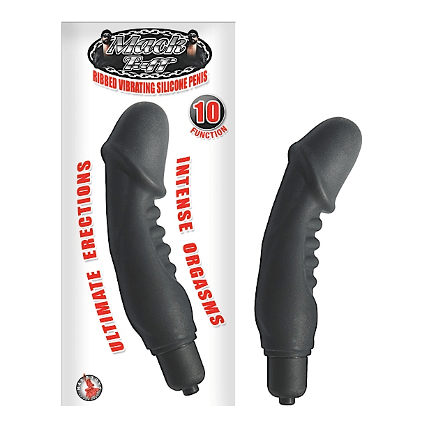 Mack Tuff Ribbed 10 Function Silicone Penis Waterproof Vibrator