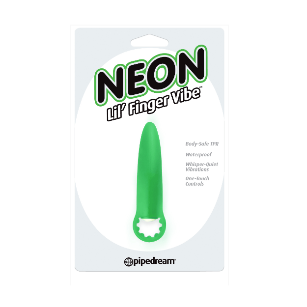 Waterproof Whisper Quiet Neon Lil' Finger Vibrator