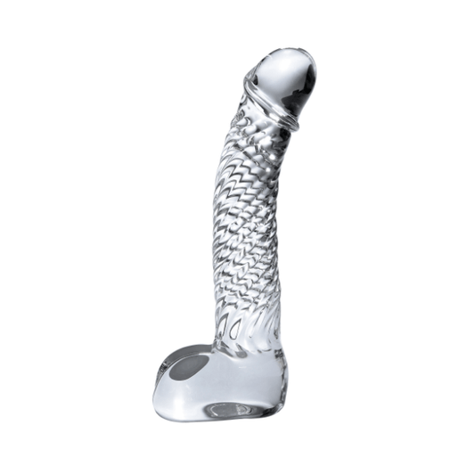 Icicles No. 61 Textured Realistic Glass Dildo