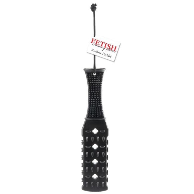 Fetish Fantasy Textured Rubber Paddle in Black