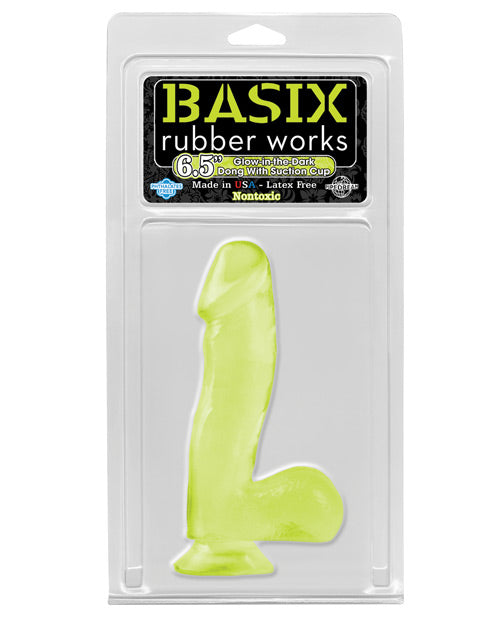 Basix Rubber Works 6.5" Dong w/Suction Cup