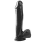 Basix Realistic Large Black ( Or White)  Dildo with Suction Cup 12 inch