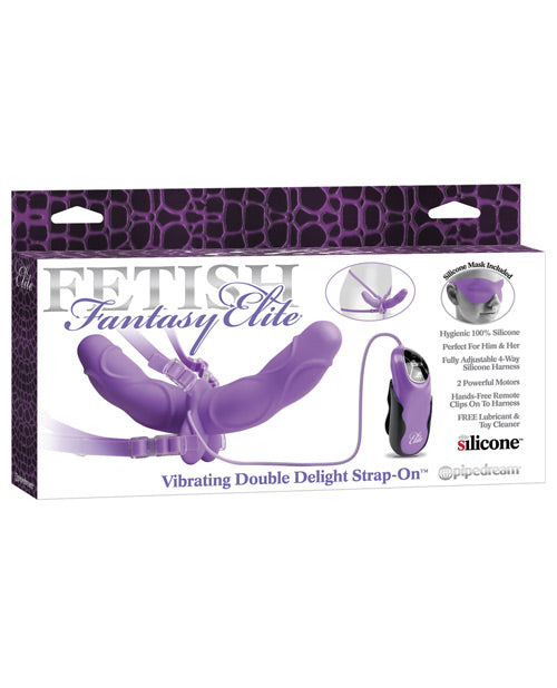 Fetish Fantasy Elite Vibrating Double Delight Strap On w/Mask