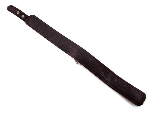 Rouge Garments Plain Black Leather Collar w/ O-Ring 21 Inches Collar