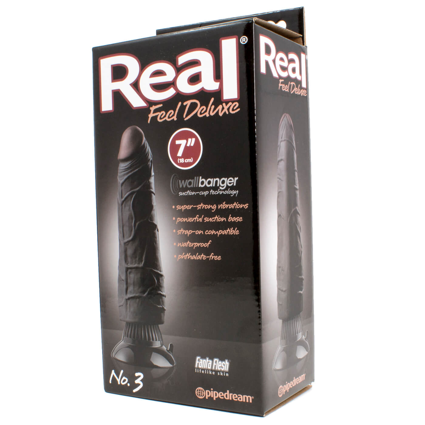 Real Feel Deluxe No.3 Realistic Vibrating 7 Inch Suction Dildo