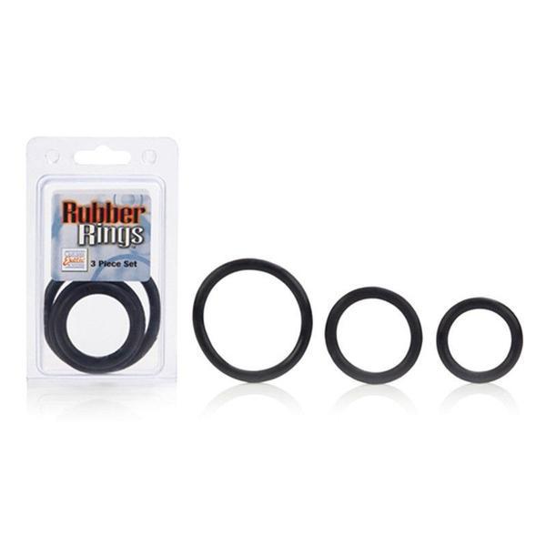 Rubber Cock Rings 3 Piece Set