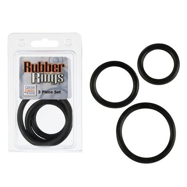 Rubber Cock Rings 3 Piece Set