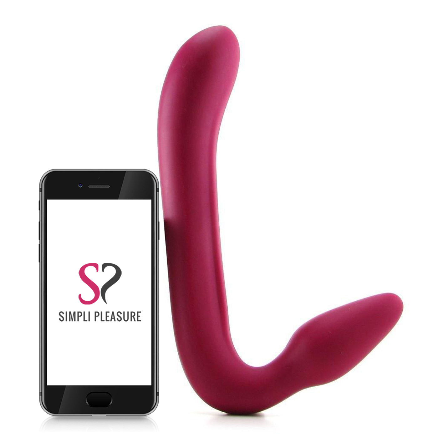 Love Rider Strapless Strap-On Dildo in Raspberry