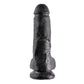 King Cock Ultra Realistic 8 Inch Black Suction Cup Dildo With Balls
