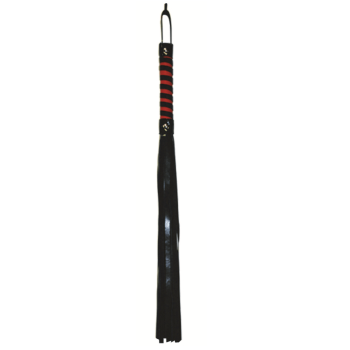 Sportsheets Sex & Mischief Red and Black Stripe Flogger