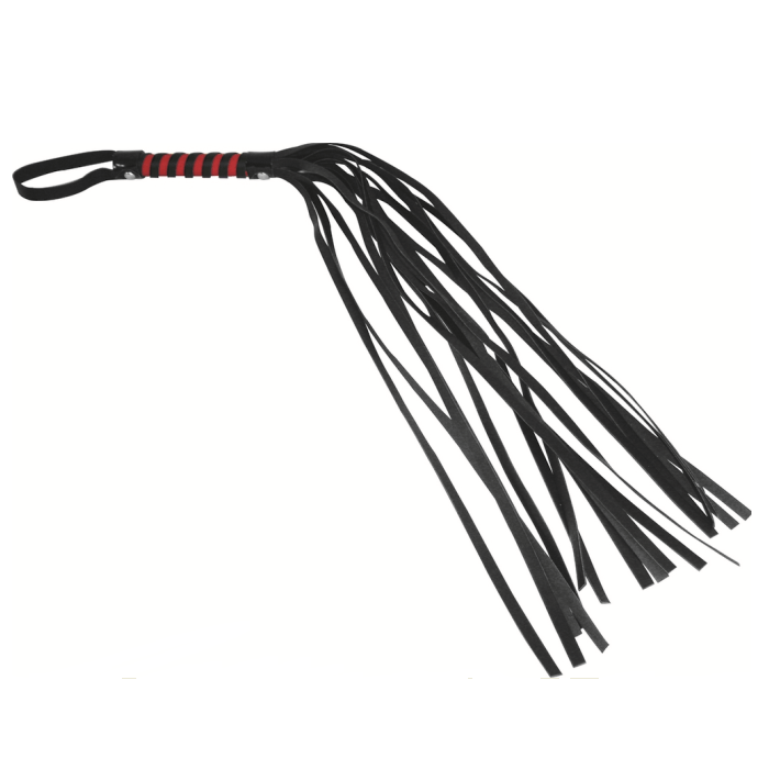 Sportsheets Sex & Mischief Red and Black Stripe Flogger