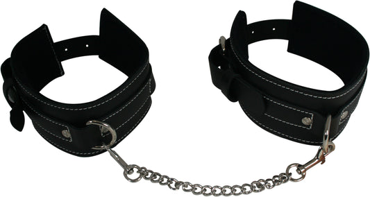 Edge Leather Ankle Restraints Handcrafted Adjustable Bondage Gear