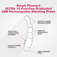 Simpli Pleasure ULTRA 10 Function Graduated USB Rechargeable Vibrating Probe