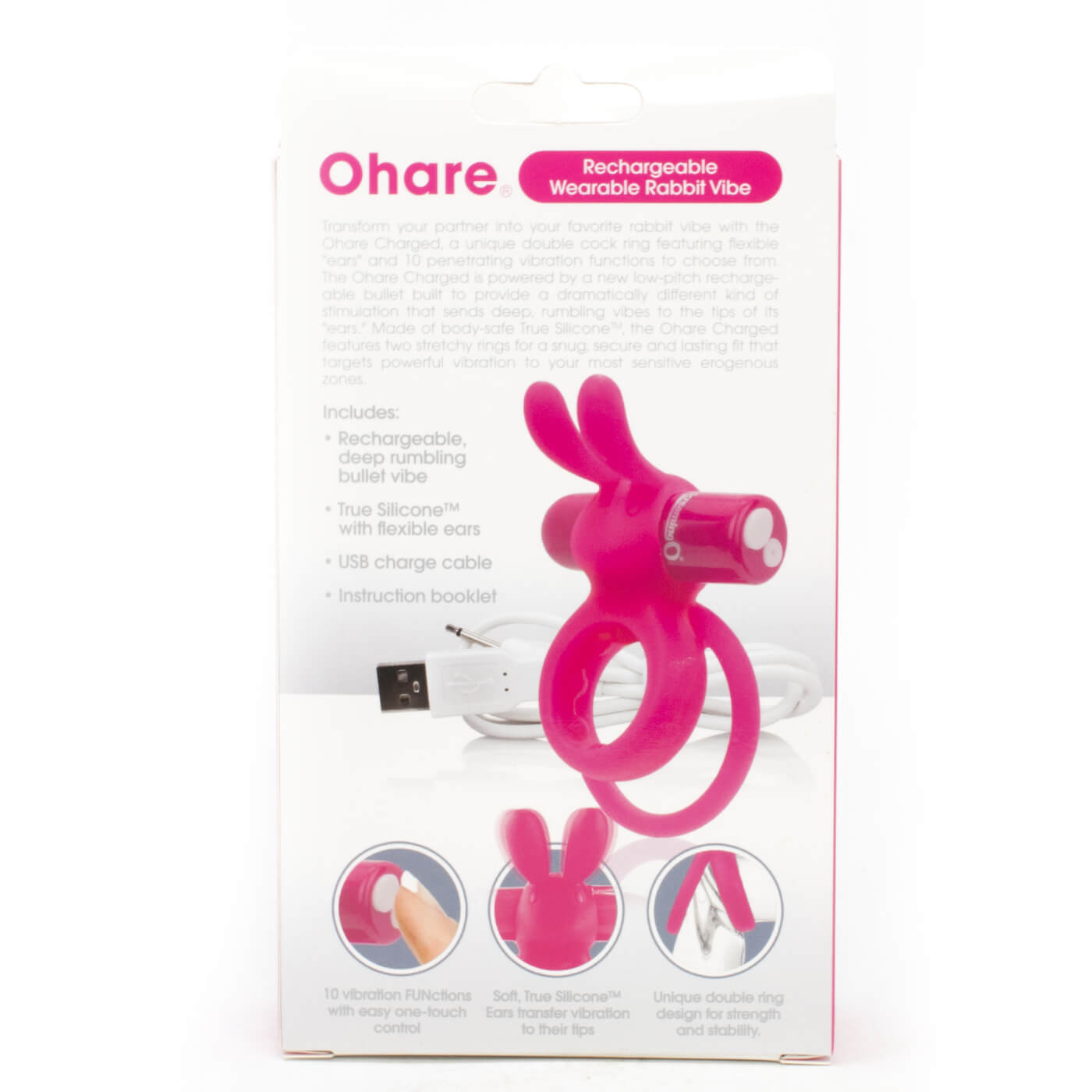 Screaming O Charged Ohare USB Rechargeable Vibrating Rabbit Cock Ring