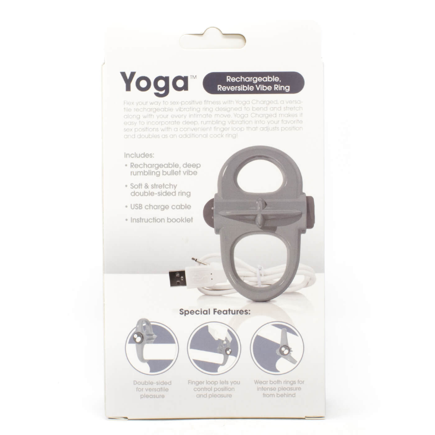 Screaming O Charged Yoga Ring 10 Function USB Rechargeable Vibrating Cock Ring